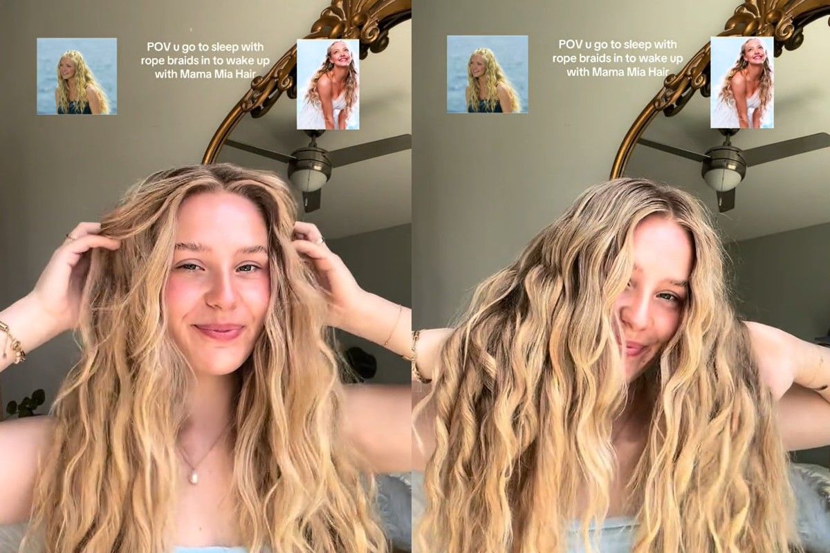 Девушка воссоздала легкие кудри Девушка воссоздала легкие кудри