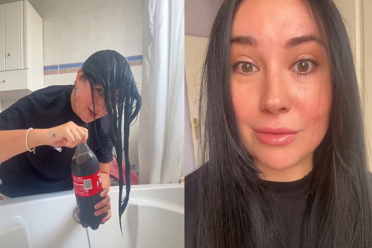 Девушка помыла волосы колой Девушка помыла волосы колой