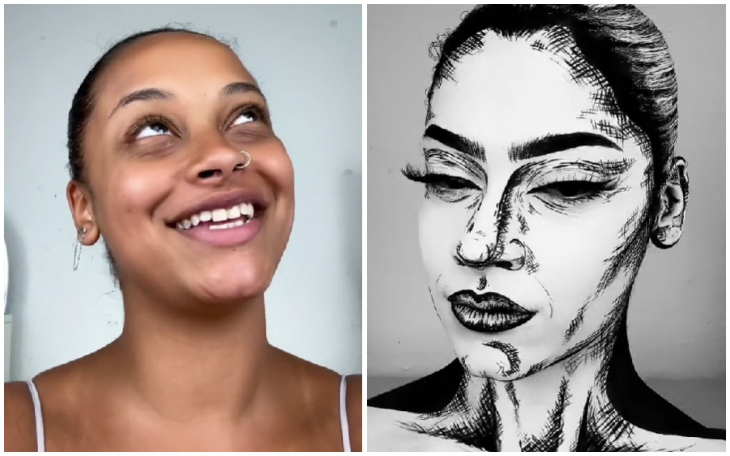 Визажистка сделала невероятный макияж Визажистка сделала невероятный макияж