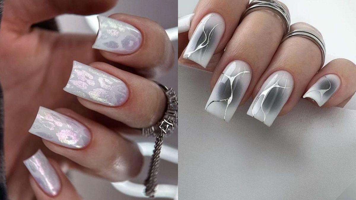 Красивий повітряний стемпінг на нігтях Красивий повітряний стемпінг на нігтях