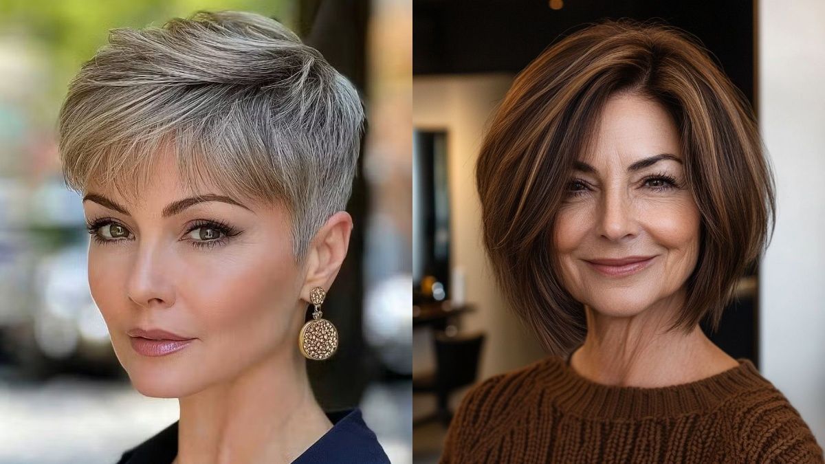 Лучшие стрижки, маскирующие седину
