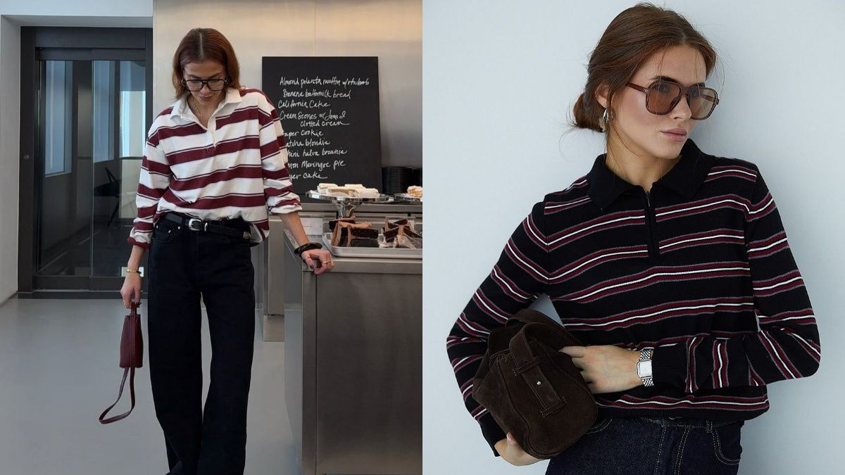 Модные свитера в полоску на зиму 2025 года